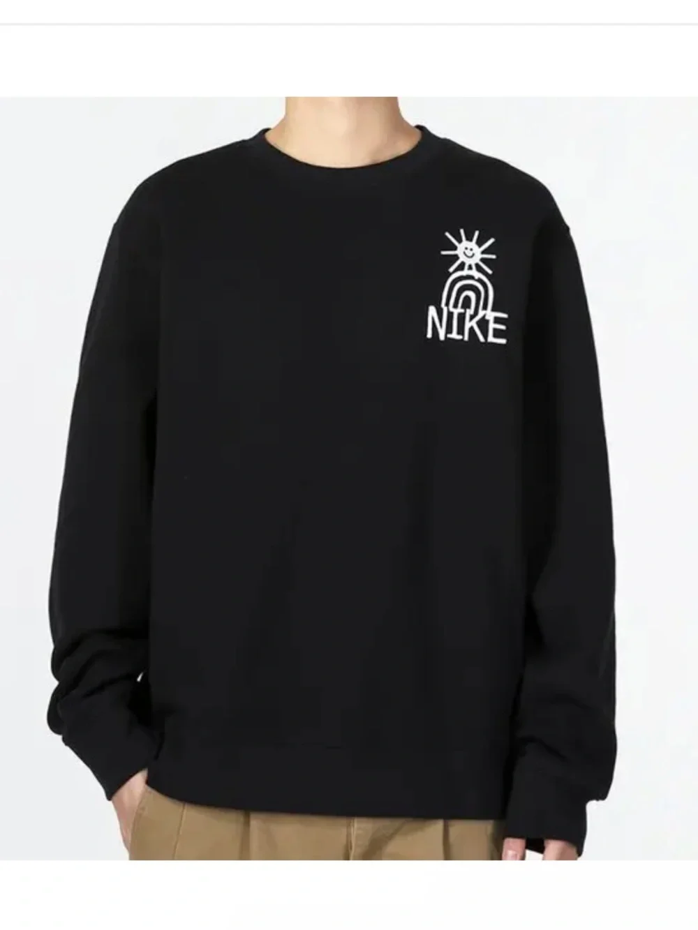 Limited Edition NIKE Men’s Club Fleece Crew Neck Sweatshirt in Black Size XL